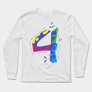 Number 4 Long Sleeve T-Shirt